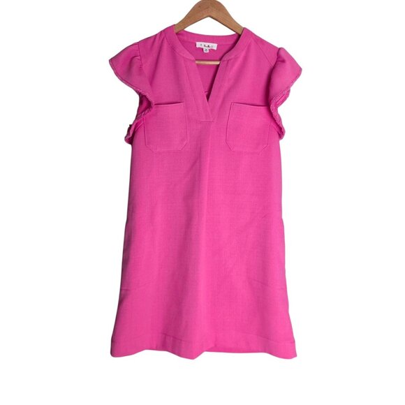Women's - THML Pink Flutter Sleeve Dress, Size XS - Picture 1 of 6